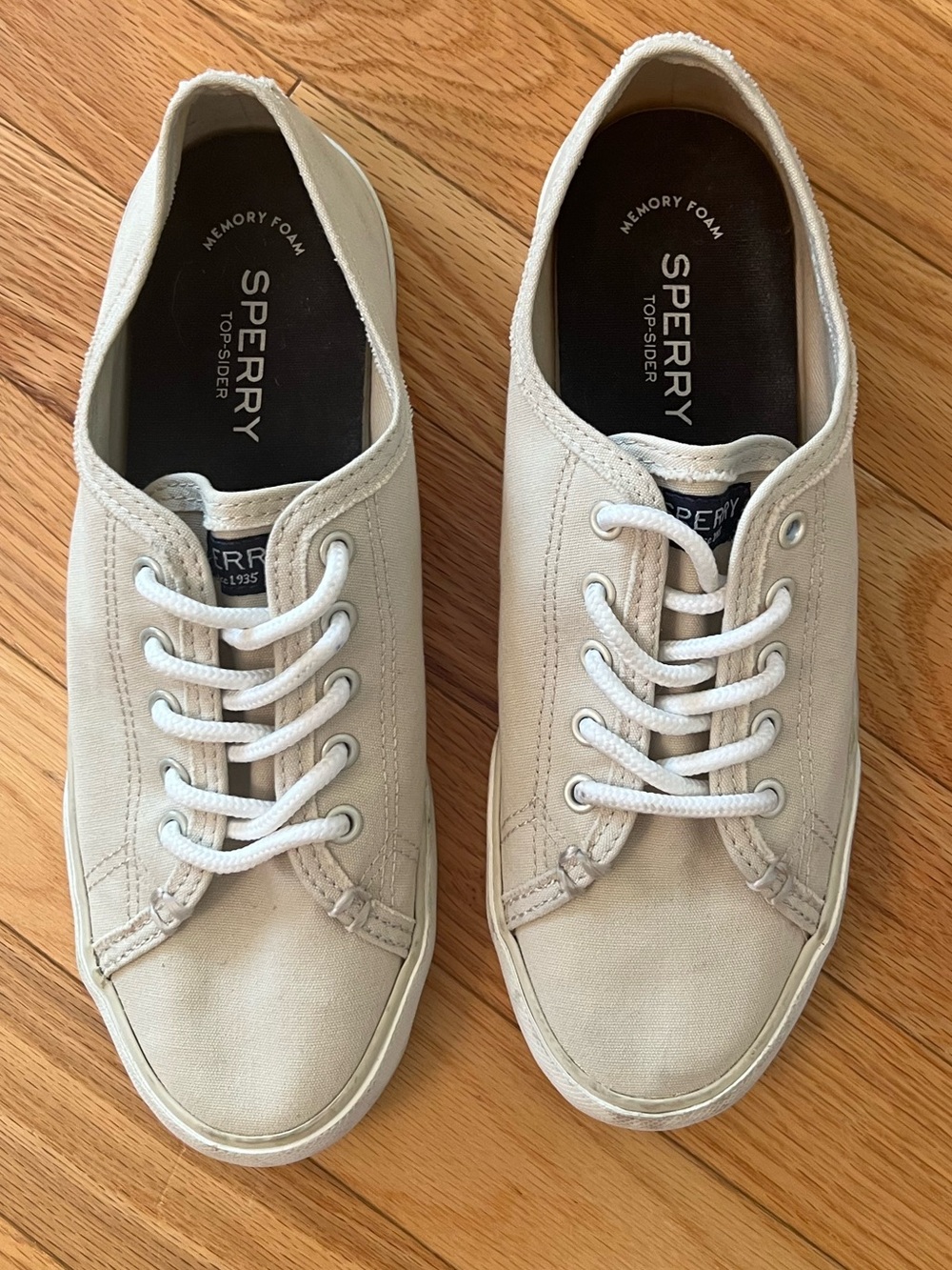 Sperry Top Sider Canvas Beige Sneakers